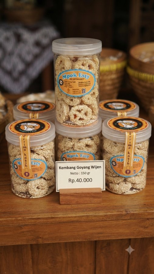 Kembang goyang wijen  1 liter